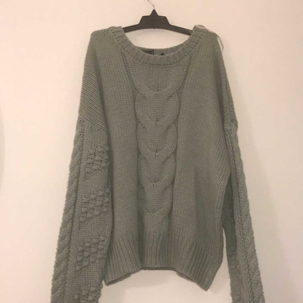 Sage Green Knitted Sweater